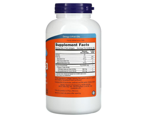 Now Foods, Molecularly Distilled Omega-3, 180 EPA/120 DHA, 200 Fish Softgels Now Foods, Molecularly Distilled Omega-3, 180 EPA/120 DHA, 200 Fish Softgels