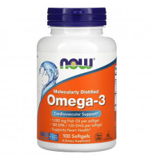 Now Foods, Molecularly Distilled Omega-3, 100 Softgels
