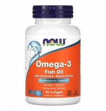 NOW Foods, Omega-3 Fish Oil, 90 Softgels