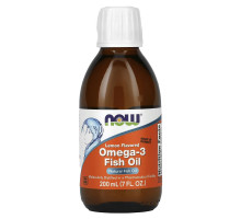 Now Foods Рыбий жир с Омега-3 Лимонный вкус 7 жидких унций (200 мл)