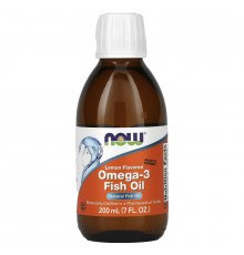 Now Foods Рыбий жир с Омега-3 Лимонный вкус 7 жидких унций (200 мл)