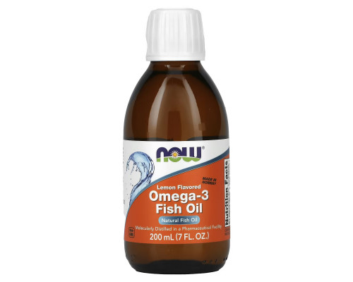 Now Foods Рыбий жир с Омега-3 Лимонный вкус 7 жидких унций (200 мл) Now Foods Рыбий жир с Омега-3 Лимонный вкус 7 жидких унций (200 мл)