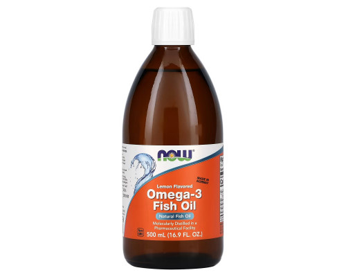 Now Foods Омега-3 рыбий жир с ароматом лимона 16,9 жидких унций (500 мл) Now Foods Омега-3 рыбий жир с ароматом лимона 16,9 жидких унций (500 мл)