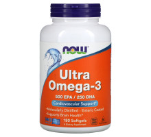 Now Foods Ультра Омега-3 500 ЭПК/250 ДГК 180 капсул
