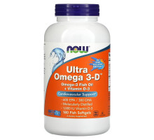 Now Foods, Ультра Омега 3-D, 180 Капсул