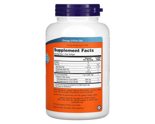 Now Foods, Ultra Omega-3, 500 EPA/250 DHA, 180 Fish Softgels Now Foods, Ultra Omega-3, 500 EPA/250 DHA, 180 Fish Softgels