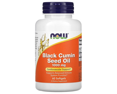 Now Foods, Black Cumin Seed Oil, 1,000 mg, 60 Softgels Now Foods, Black Cumin Seed Oil, 1,000 mg, 60 Softgels