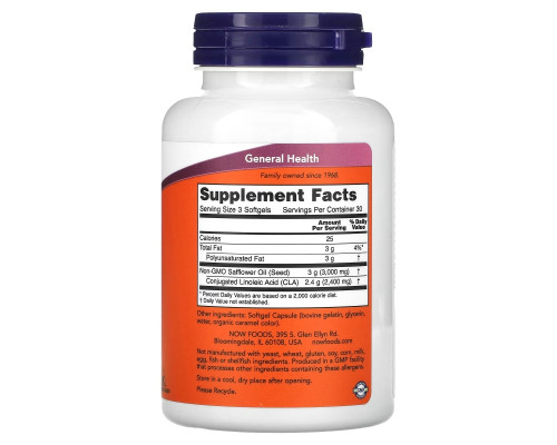 NOW Foods, КЛК, 800 мг, 90 мягких таблеток NOW Foods, КЛК, 800 мг, 90 мягких таблеток