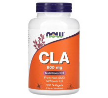 Now Foods CLA (конъюгированная линолевая кислота) 800 мг 180 мягких капсул