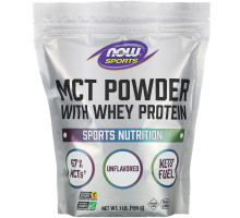 Now Foods, Sports, MCT Powder with Whey Protein, Unflavored, 1 lb (454 g)