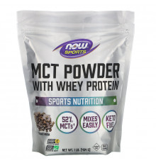 Now Foods, Sports, MCT Powder with Whey Protein, Chocolate Mocha, 1 lb (454 g)