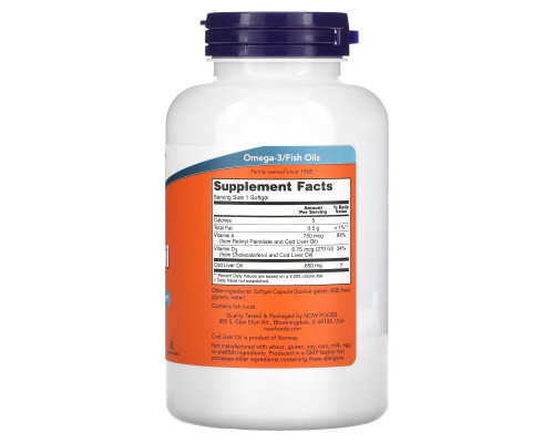 Now Foods Рыбий жир двойная сила 650 мг 250 капсул Now Foods Рыбий жир двойная сила 650 мг 250 капсул