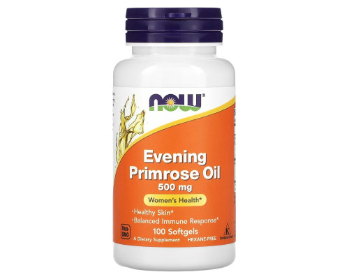 NOW Foods, Evening Primrose Oil, 500 mg, 100 Softgels NOW Foods, Evening Primrose Oil, 500 mg, 100 Softgels