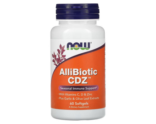 NOW Foods, AlliBiotic CDZ, Seasonal Immune Support, 60 Softgels NOW Foods, AlliBiotic CDZ, Seasonal Immune Support, 60 Softgels