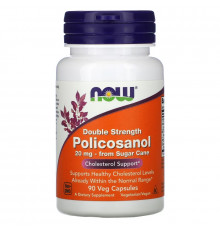 Now Foods Поликосанол Double Strength 90 вегетарианских капсул