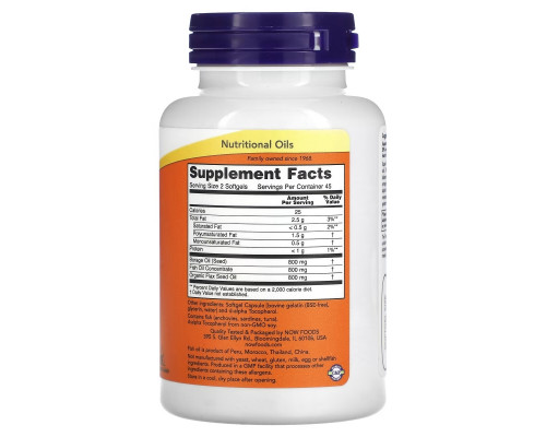 Now Foods, Super Omega 3- 6- 9, 1,200 mg, 90 Softgels Now Foods, Super Omega 3- 6- 9, 1,200 mg, 90 Softgels