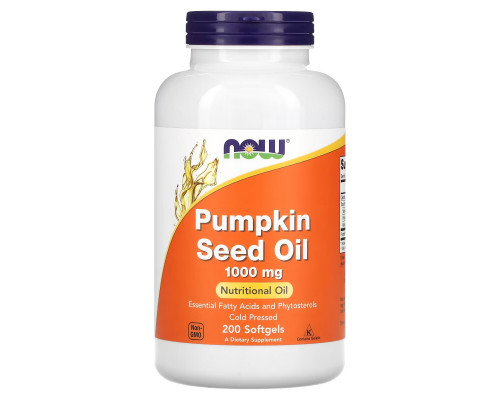 Now Foods, Pumpkin Seed Oil, 1,000 mg, 200 Softgels Now Foods, Pumpkin Seed Oil, 1,000 mg, 200 Softgels