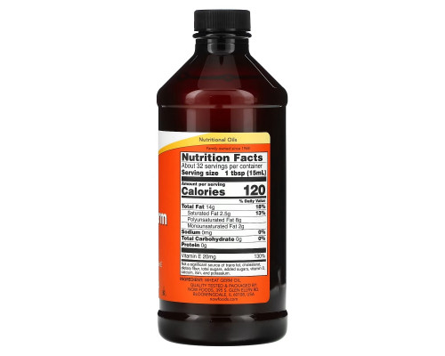 Now Foods Масло ростков пшеницы 16 жидких унций (473 мл) Now Foods Масло ростков пшеницы 16 жидких унций (473 мл)