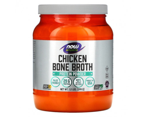 Для мышц и суставов NOW Foods, Sports, протеиновый порошок из куриного костного бульона, 544 г (1,2 фунта) Для мышц и суставов NOW Foods, Sports, протеиновый порошок из куриного костного бульона, 544 г (1,2 фунта)