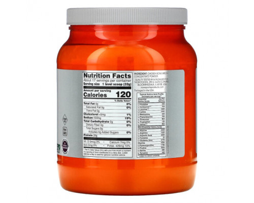 Для мышц и суставов NOW Foods, Sports, протеиновый порошок из куриного костного бульона, 544 г (1,2 фунта) Для мышц и суставов NOW Foods, Sports, протеиновый порошок из куриного костного бульона, 544 г (1,2 фунта)