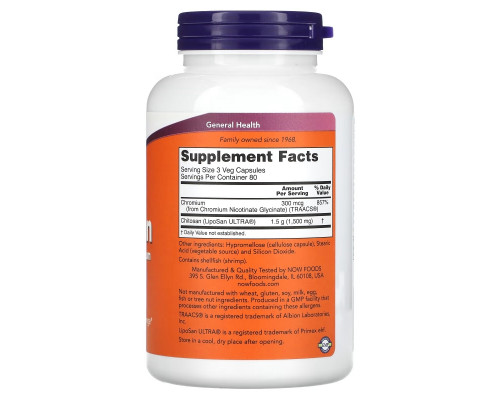 Now Foods Хитозан 500 мг 240 капсул Now Foods Хитозан 500 мг 240 капсул