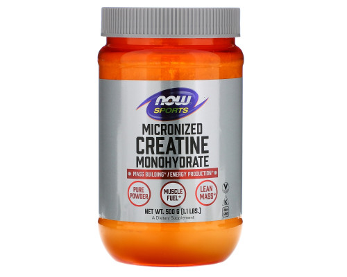 Now Foods Sports Микронизированный Креатин 1,1 фунта (500 г)