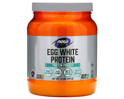 Now Foods, Egg White Protein, Protein Powder, 1.2 lbs (544 g) Now Foods, Egg White Protein, Protein Powder, 1.2 lbs (544 g)