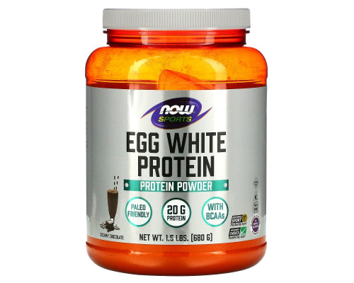 Now Foods Обогащенный яичный белок с шоколадом 1.5 фунта (680 г) Now Foods Обогащенный яичный белок с шоколадом 1.5 фунта (680 г)
