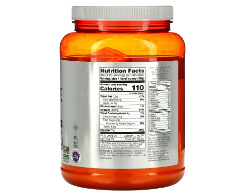 Now Foods Обогащенный яичный белок с шоколадом 1.5 фунта (680 г) Now Foods Обогащенный яичный белок с шоколадом 1.5 фунта (680 г)