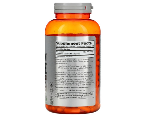 Now Foods Sports Kre-Alkalyn креатин 240 капсул