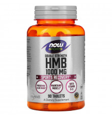 Now Foods, Гидроксиметилбутират, двойная сила, 1000 мг, 90 таблеток