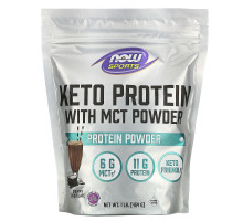 Now Foods, Sports, Keto Protein with MCT Powder, Creamy Chocolate, 1 lb (454 g)