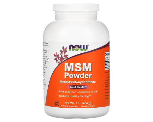 Now Foods Now Foods Порошок MSM 1 фунт (454 г) Now Foods Now Foods Порошок MSM 1 фунт (454 г)