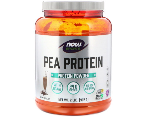 Now Foods, Спорт, гороховый белок, вкус сливочного шоколада, 2 фунта (907 г) Now Foods, Спорт, гороховый белок, вкус сливочного шоколада, 2 фунта (907 г)