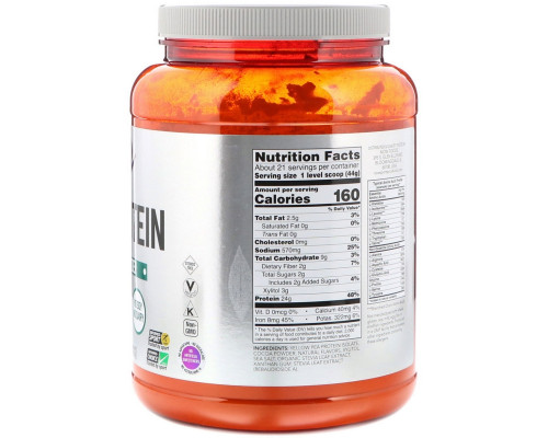 Now Foods, Спорт, гороховый белок, вкус сливочного шоколада, 2 фунта (907 г) Now Foods, Спорт, гороховый белок, вкус сливочного шоколада, 2 фунта (907 г)