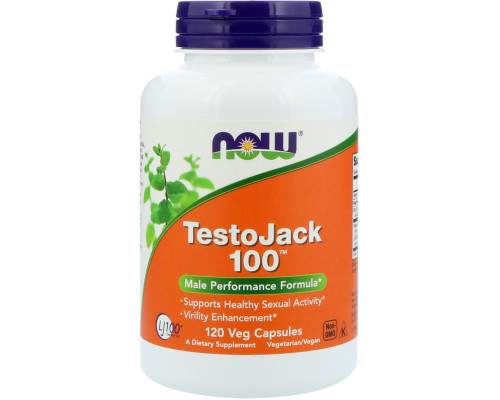 Now Foods, TestoJack 100, 120 растительных капсул Now Foods, TestoJack 100, 120 растительных капсул