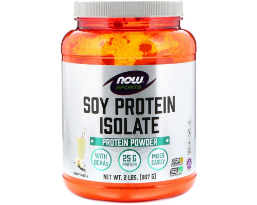 Now Foods, Sports, Soy Protein Isolate, Protein Powder, Creamy Vanilla, 2 lbs (907 g) Now Foods, Sports, Soy Protein Isolate, Protein Powder, Creamy Vanilla, 2 lbs (907 g)