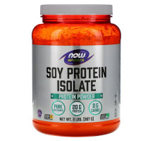 Now Foods, Спортивное питание, Изолят соевого протеина, натуральный вкус, 2 фунта (907 г)