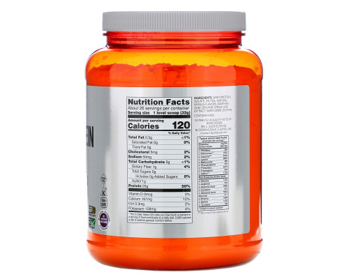 Now Foods, Изолят сывороточного белка, со вкусом натуральной ванили, 1.8 фунтов (816 г)