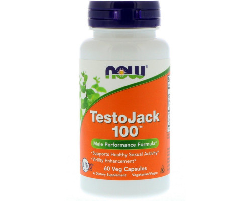 Now Foods, TestoJack 100, 60 растительных капсул Now Foods, TestoJack 100, 60 растительных капсул