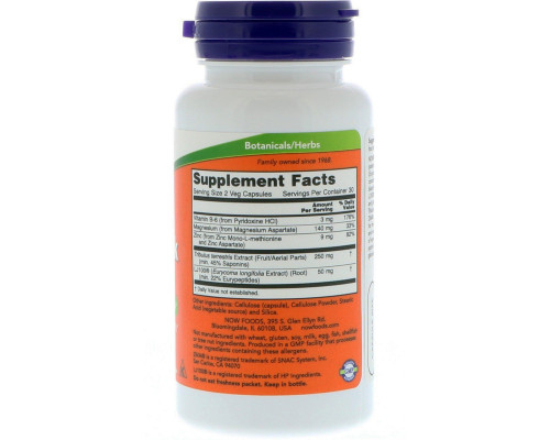 Now Foods, TestoJack 100, 60 растительных капсул Now Foods, TestoJack 100, 60 растительных капсул