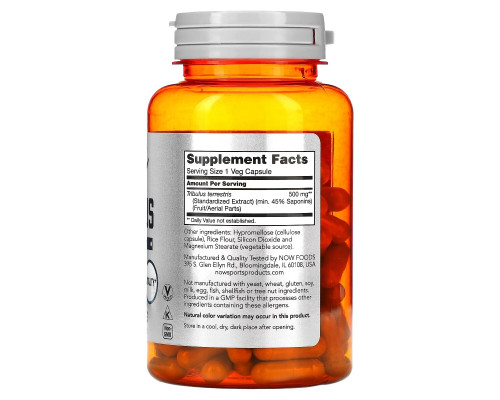 NOW Foods, Sports, Tribulus, Men's Health, 500 mg, 100 Veg Capsules NOW Foods, Sports, Tribulus, Men's Health, 500 mg, 100 Veg Capsules