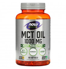 Now Foods Спортивное питание Масло МСТ 1000 мг 150 гелевых капсул