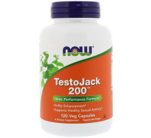 Now Foods TestoJack 200 Экстра сильный 120 вегетарианских капсул
