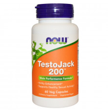 Now Foods TestoJack 200 Экстра сильный 60 растительных капсул