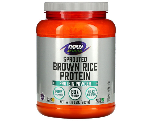 Now Foods, Sports, Белок из пророщенных зерен коричневого риса, 2 фунта (907 г) Now Foods, Sports, Белок из пророщенных зерен коричневого риса, 2 фунта (907 г)