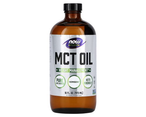 Now Foods, Спортивное питание, чистое триглицеридное масло с цепочками средней длины, 16 жидких унций (473 мл) Now Foods, Спортивное питание, чистое триглицеридное масло с цепочками средней длины, 16 жидких унций (473 мл)
