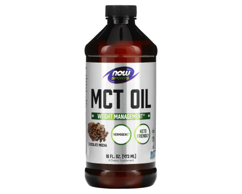 Now Foods, Спортивное питание, триглицеридное масло с цепочками средней длины, шоколадный мокко, 16 жидких унций (473 мл) Now Foods, Спортивное питание, триглицеридное масло с цепочками средней длины, шоколадный мокко, 16 жидких унций (473 мл)