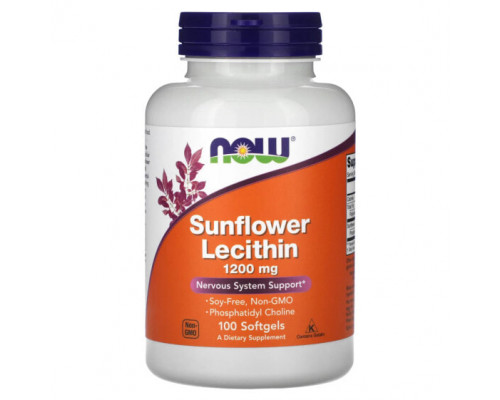 NOW Sunflower Lecithin Чистый подсолнечный лецитин 1200 мг NOW Sunflower Lecithin Чистый подсолнечный лецитин 1200 мг
