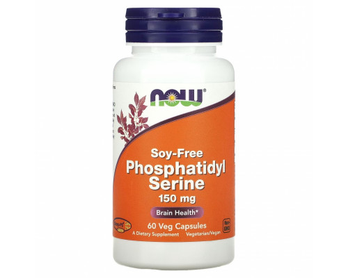 NOW Foods, Phosphatidyl Serine, Soy-Free, 150 mg, 60 Veg Capsules NOW Foods, Phosphatidyl Serine, Soy-Free, 150 mg, 60 Veg Capsules